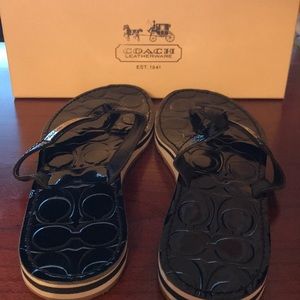 Brand new coach flip flops